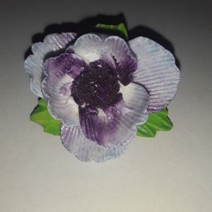 Vintage Brooch Royal Adderley Purple flower Englan